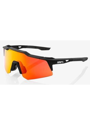 Окуляри ride 100% speedcraft xs - soft tact black - hiper red multilayer mirror lens, mirror lens, mirror lens