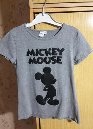 Прикольная стрейчевая футболка mickey mouse от disney1 фото