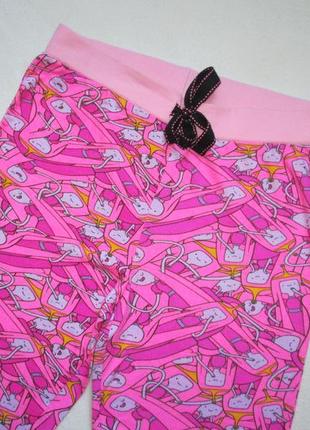 Трикотажные домашние пижамные брюки с мультяшным принтом время приключеный сarto3 фото