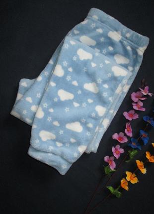 Суперовые теплые уютные плюшевые пижамные брюки принт облака disney.6 фото