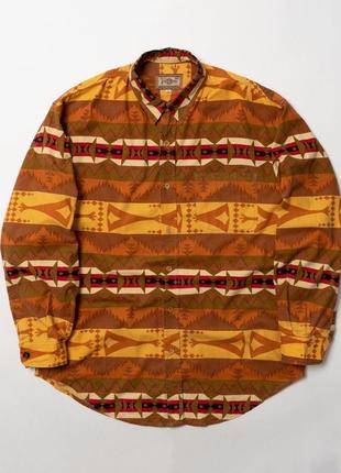 Chevignon 80s vintage navajo pattern shirt мужская рубашка2 фото