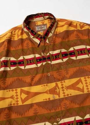 Chevignon 80s vintage navajo pattern shirt мужская рубашка3 фото