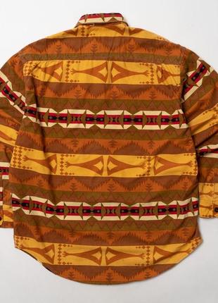 Chevignon 80s vintage navajo pattern shirt мужская рубашка6 фото