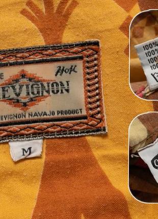 Chevignon 80s vintage navajo pattern shirt мужская рубашка9 фото