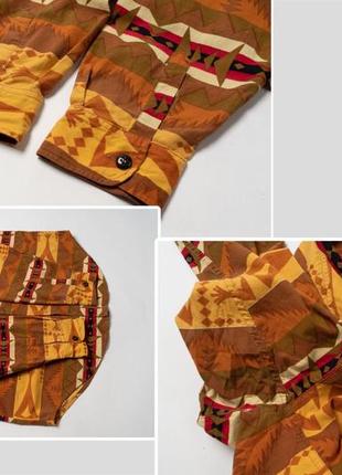 Chevignon 80s vintage navajo pattern shirt мужская рубашка8 фото