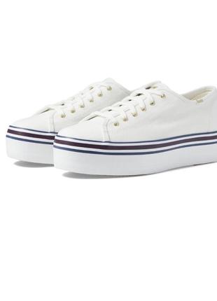 Сникерсы keds® triple up varsity холщовые на платформе