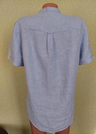 Ллянна сорочка вільного крою з короткими рукавами6 фото