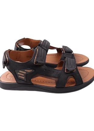 Сандалі чоловічі konors чорні натуральна шкіра, 40