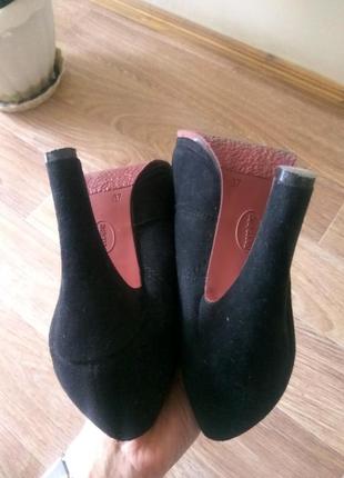 Закрытые осенние замшевые туфли, ботильоны на шнурках5 фото