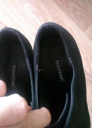 Закрытые осенние замшевые туфли, ботильоны на шнурках6 фото