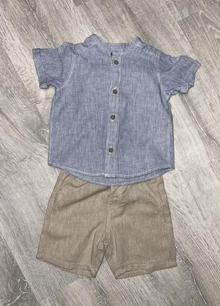 Шорты и рубашка h&m, 4-6мес