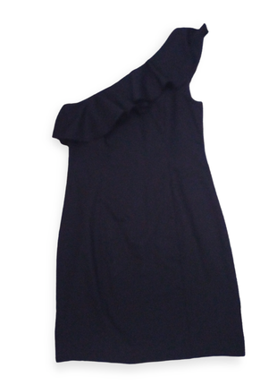 Платье на одно плечо, черное3 фото