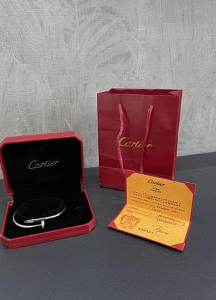 Браслет cartier гвоздь серебристый