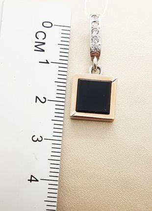 Кулон серебряный с ониксом 2,48 г5 фото