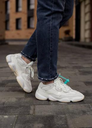 Мужские кроссовки adidas yeezy boost 500 bone white 40-42-43-44-453 фото