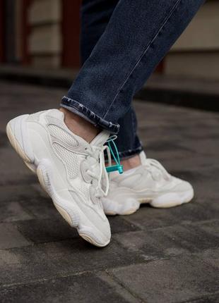 Мужские кроссовки adidas yeezy boost 500 bone white 40-42-43-44-458 фото