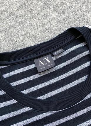 Шикарний джемпер, светр, світшот armani exchange sweatshirt blue/white5 фото