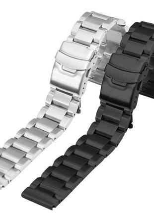 Стальной браслет / ремешок для классических и смарт часов . цвет: серебро. ширина:18, 20, 22, 24 мм.2 фото
