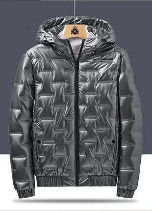 Куртка мужская демисезонная(на тонком утеплители) стального цвета 52 р.весна-осень...