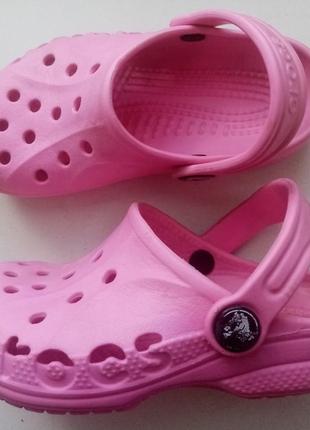 15 см. кроксы шлепанцы для девочки crocs kids baya clog(оригинал).