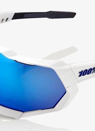Окуляри ride 100% speedtrap - matte white - hiper blue multilayer mirror lens, mirror lens, mirror lens