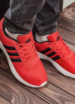 Кроссовки adidas run red летние кроссы в сеточку