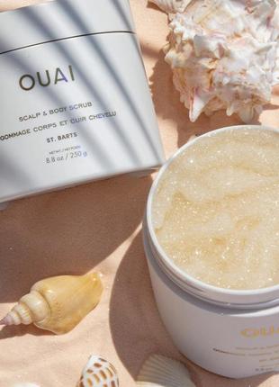 Ouai st. barts cleansing scalp &amp; body sugar scrub скраб для тела и кожи головы5 фото