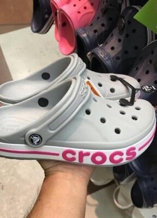 Кроксы сабо crocs bayaband clog gray3 фото