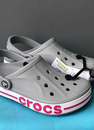 Кроксы сабо crocs bayaband clog gray4 фото