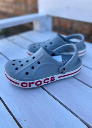 Кроксы сабо crocs bayaband clog gray5 фото