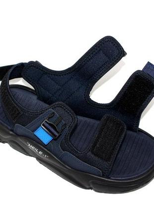 🔵 синие мужские сандалии босоножки2 фото