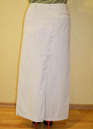 Бежевая длинная юбка в пол stefanel с карманами7 фото