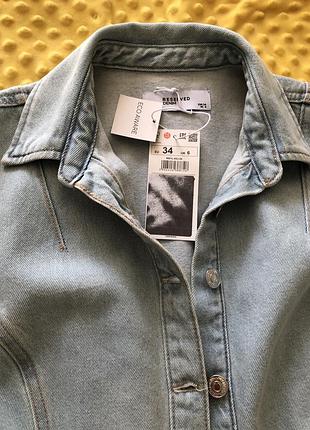 Коттоновое платье мини на пуговицах новенькое 100% коттон