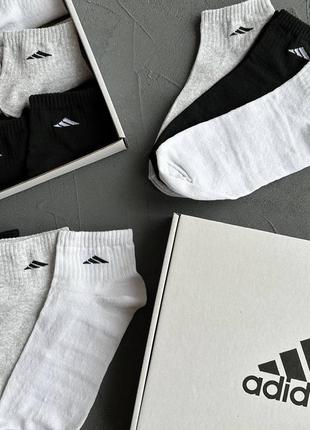 Набор носков коротких 9 пар в подарочной коробке бренд calvin klein, tommy hilfiger, nike, puma, adidas4 фото