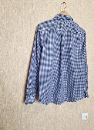 Стильна рубашка в клітинку ralph lauren з вишитим лого на грудях7 фото