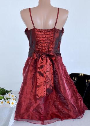 Брендовое бордовое вечернее платье миди cherlone паетки с клатчем3 фото