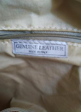 Сумка genuine leather виробництва італії.5 фото