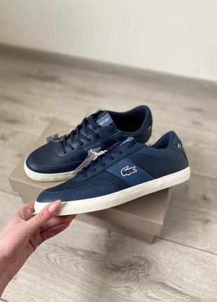 Кеды кожаные оригинал lacoste court -master2 фото