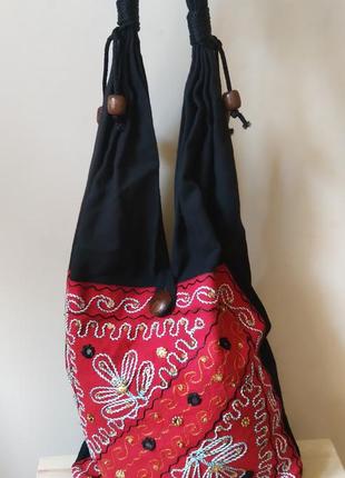 Летняя текстильная сумка в восточном стиле1 фото