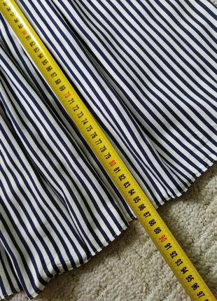 Актуальная трендовая юбка миди макси в полоску в морском стиле размер 32/34/36/388 фото