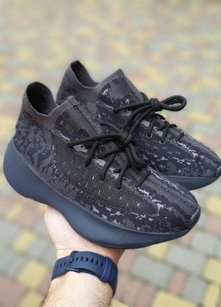 Жіночі кросівки adidas yeezy boost 380 black grey адидас изи буст