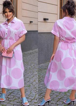 Платье женское легкое летнее длинное миди на лето базовое нарядное повседневное с поясом розовое голубое цветочное батал больших размеров6 фото