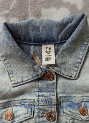 Курточка джинсова  h&amp;m 116, 5-62 фото