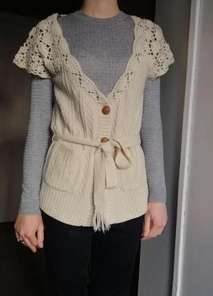 Розпродаж! неймовірно ніжна в'язана жилетка