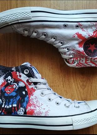 Кеди converse білі оригінальні supermen drop 40 41