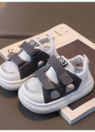 Босоножки 22 - 31 г сандалии летняя обувь сетка защита пальцев светоотражающие элементы3 фото