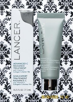 Освітлюючий крем з 10% вітаміном c і ретинолом. lancer advanced radiance treatment vitamin с retinol