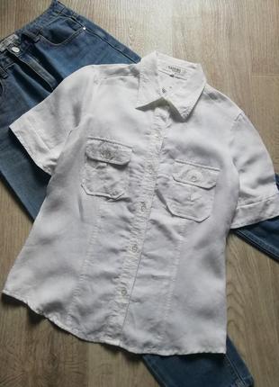 Льняная рубашка, льняная тенниска, льняная рубашка с коротким рукавом, лляна сорочка, льняная блузка, блуза1 фото