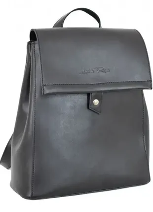 Жіночий  великий якісний фабричний рюкзак, чорний (№608)