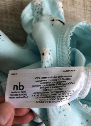 Carter's боди человечек nb3 фото